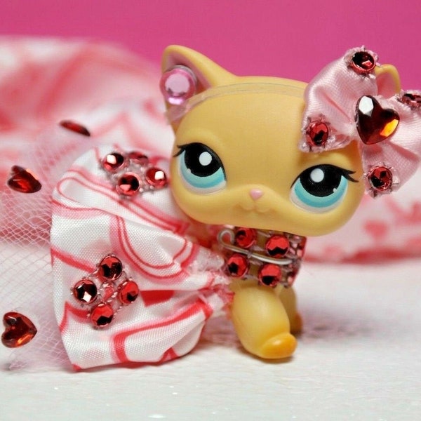 For Littlest Pet Shop Custom Accessories Collar Bow Outfit NO LPS