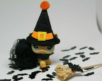 Para el disfraz de Halloween de Littlest Pet Shop, accesorios personalizados, collar de bruja, sin LPS
