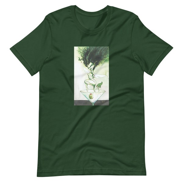 the Green Fairy, Absinthe.  Short-sleeve unisex t-shirt