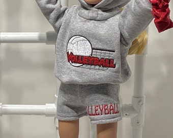 Sudadera con capucha para muñeca de voleibol, ideal para muñecas American Girl