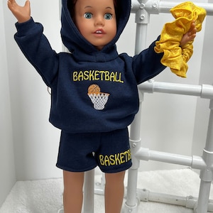Basketball to fit American Girl Doll   Navy and bright yellow