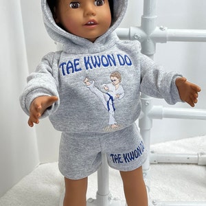 Boy Tae Kwon Do hoodie for 18" Doll