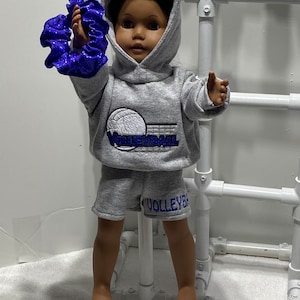 Volleyball Doll Hoodie to fit American Girl Doll