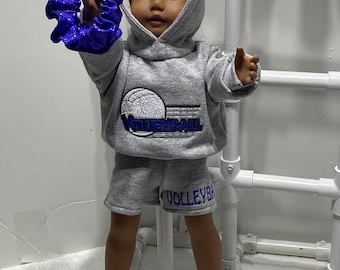 Sudadera con capucha para muñeca de voleibol, ideal para muñecas American Girl