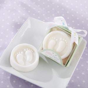 Pitter Patter Soap Favor, Baby Footprint Soap Shower Favor, Ivory Baby Shower Soap, Shower Favor, New Baby Gift, Unique Shower Favor