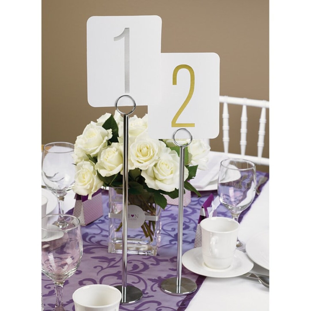 12 Table Number Stands, Table Card Stands, Reception Place Card Stands