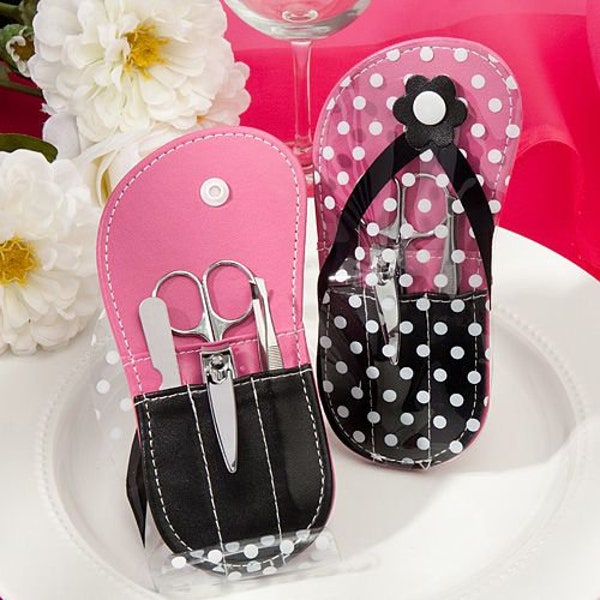 Flip Flop Design Manicure Set Favor,  Flip Flop Theme Party Favor, Summer Party Favor, Girly Favor, Tropical Party Favor, Flip Flop Theme