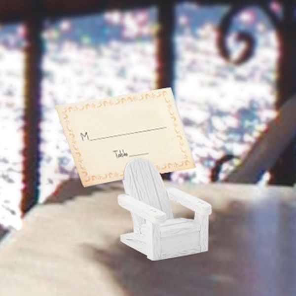 Adirondack Chair Place Card Holder, Beach Themed Place Card Holder, Summer Wedding Decor, Beach Wedding Favors, Summer Place Card Holder