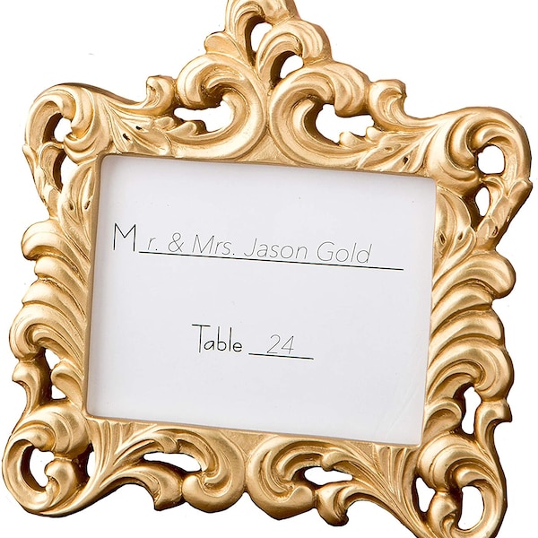 Gold Favor Frame, Gold Baroque Place Card Frame, Mini Gold Frame,  Gold Wedding Decor, Gold Placecard for Wedding, Bridal Shower Decor