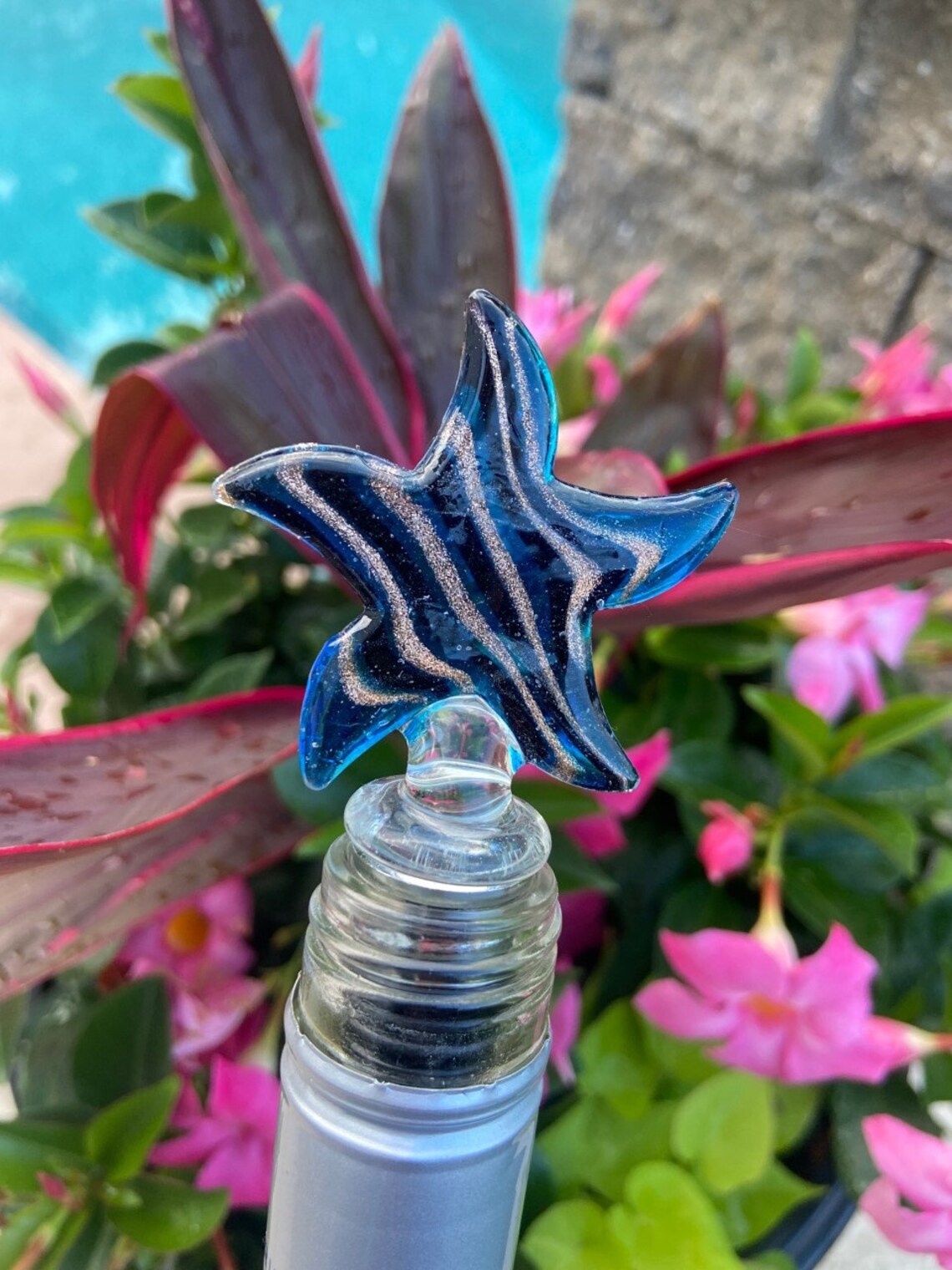 Murano Glass Starfish Bottle Stopper Glass Murano Starfish Etsy