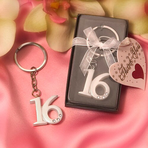 Sixteen Keychain Sweet 16 Favor Sixteenth Birthday Keychain Etsy
