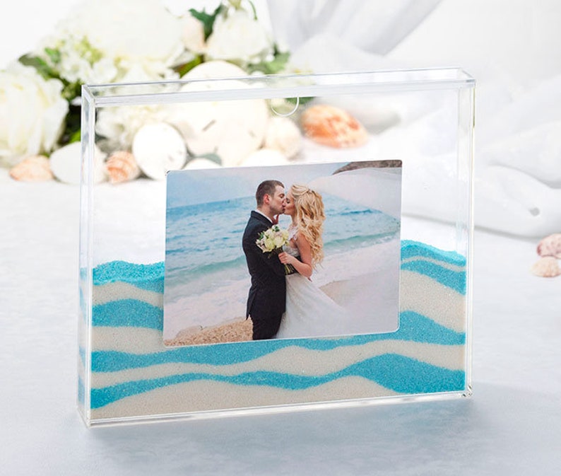 Acrylic Unity Sand Ceremony Photo Frame Set Elegant Sand Etsy