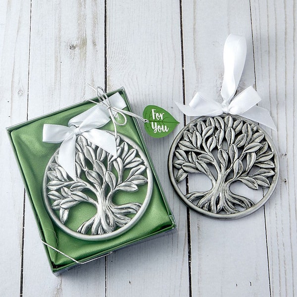 Tree of Life Ornament, Pewter Tree of Life Ornament, Religious Themed Ornament, Inspirational themed favor, Harmony ornament, Peace favor