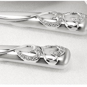 Engraved Server Set, Graceful Heart Engraved Wedding Cake Knife and ...