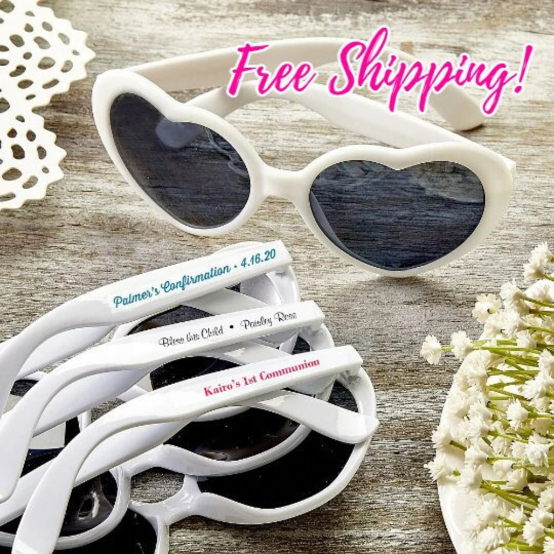 personalized heart sunglasses