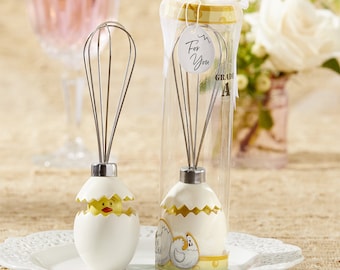 About to Hatch Stainless Steel Egg Whisk Favor, Baby Shower Favor, Unique Baby Favor, Baby About to Hatch Egg Mixer, New Baby Favor