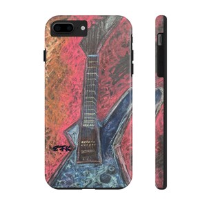 Electric Guitar Tough Phone Case - Rock Music Lover Gift, Guitarist Accessories, Musical Instrument Cover, Protective Phone Case, Musician