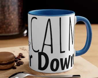 Hurricane Coffee Mug, Stay Calm, Hunker Down, Accent Coffee Mug, 11oz mug, coffee mug, hurricane kit