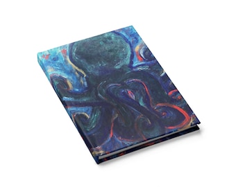 Cuaderno de bocetos de pulpo, diario de tapa dura