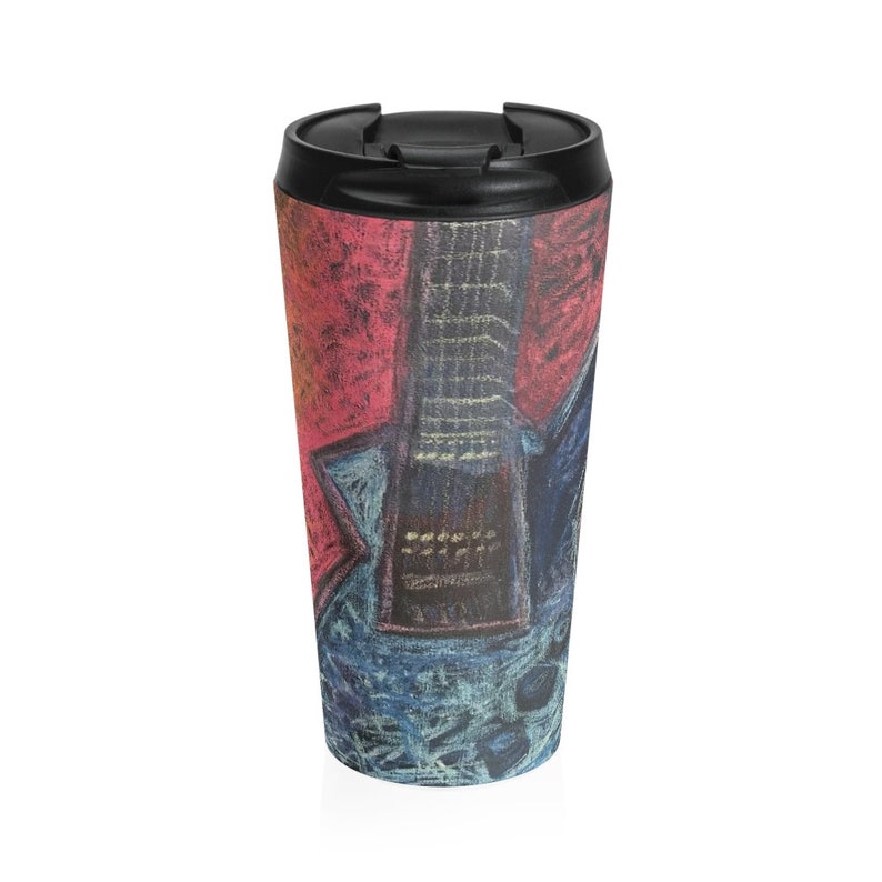 Stainless Steel Travel Mug Rock This Electric Guitar Travel Etsy