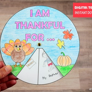 I Am Thankful For Printable, Thankful Template Craft For Kids, Thanksgiving Coloring And Writing Craft, Thankful Printable Activity,