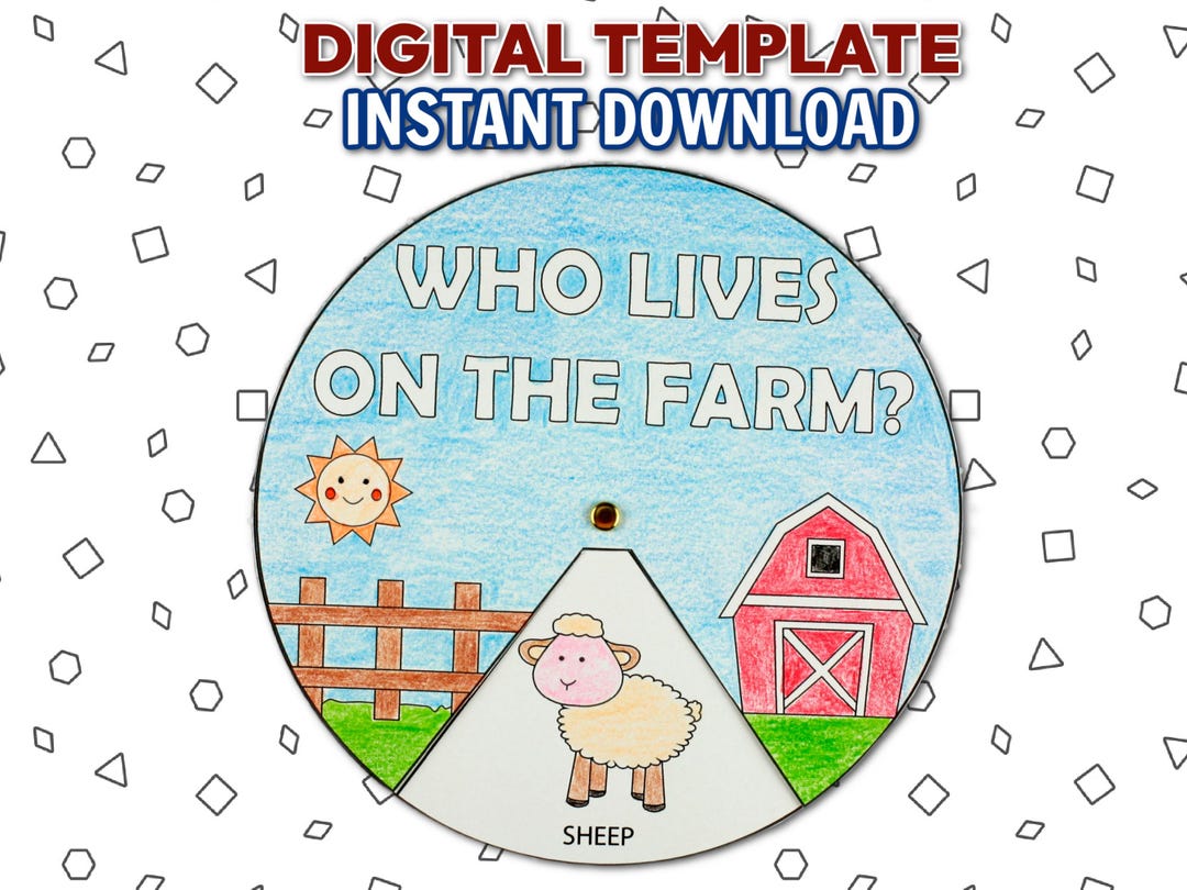 Farm Animals Craft Printable for Preschool & Kindergarten | Farm Theme ...