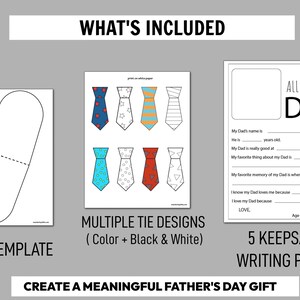 Father’s Day Card Craft Printable, All About My Dad Writing Page, Kids ...