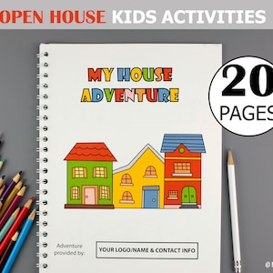 Open House Activity Book for Kids, Real Estate Open House Coloring Book, Real Estate Agent Marketing