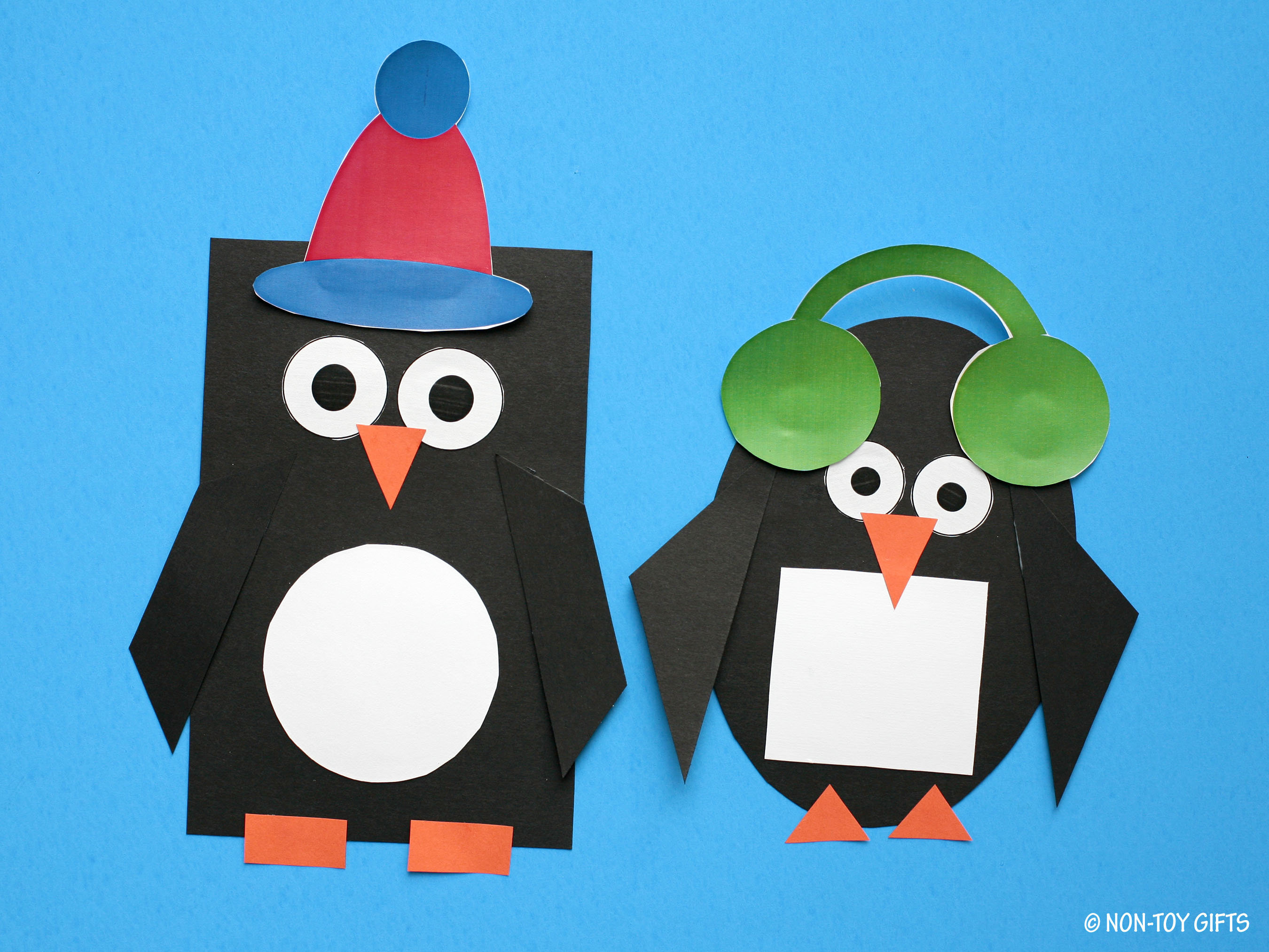 Penguin Craft for Kids, Shape Penguin Craft, Winter Preschool Craft ...