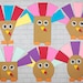 Shape Turkey Craft for Kids, Thanksgiving Turkey Printable, Turkey ...