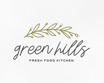 Bakery Logo, Premade Logo, Branding Kit, Branding Package, Premade Logo Design, Feminine Logo, Minimalist Logo, Custom Logo, Floral Logo