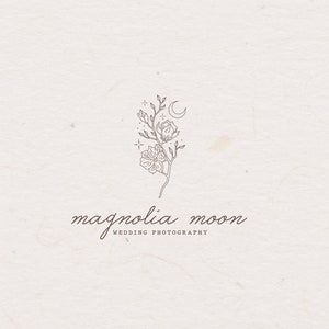 Moon Logo, Premade Logo, Branding Kit, Branding Package, Feminine Logo, Premade Logo Design, Minimalist Logo, Custom Logo Design, Hand Drawn