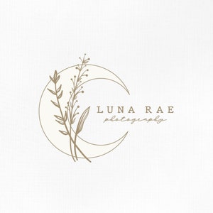 Premade Logo, Branding Kit, Branding Package, Premade Logo Design, Minimalist Logo, Custom Logo Design, Moon Logo, Hand Drawn Logo, Boho