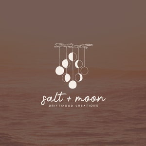 Moon Logo, Premade Logo, Branding Kit, Branding Package, Feminine Logo, Premade Logo Design, Minimalist Logo, Custom Logo Design, Hand Drawn