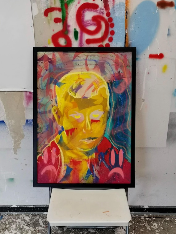 Yung Lean Modern Art Picture Painting Sad Boys Pop Art Acrylic