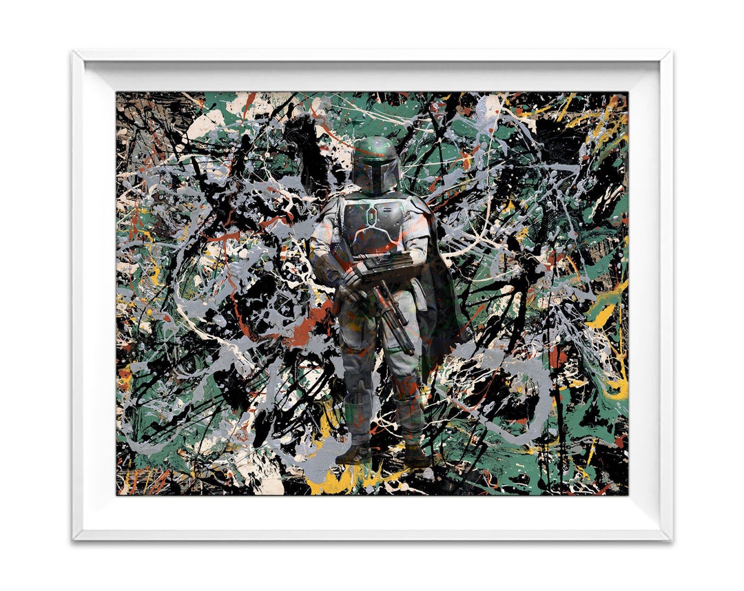 Boba Fett Pollock Smash-Up Art