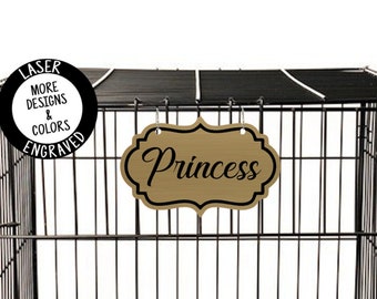 Dog Crate Name Plate | Crate Pet Tag | Doghouse Sign | Kennel Pet Name | Pet ID Plaque | Pet Name Tag | Pet Cage Name Sign | Horse Stall