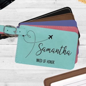 Bachelorette Luggage Tags | Bridesmaid Gift | Destination Wedding Favor | Girls Trip | Maid of Honor Gift | Travel Gift Bridal Party Favors