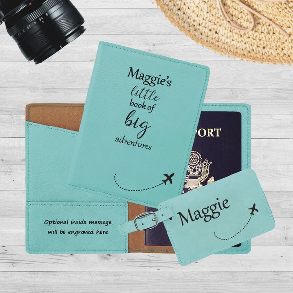 Personalized Passport Holder | Traveler Gift | Custom Passport Cover | Vegan Leather Personalized Wedding Gift | Graduation Travel Gift Girl
