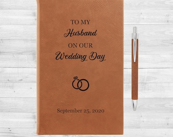 Letters To My Husband on our Wedding Day | Future Husband | Personalized Vegan Leather | Marriage Journal Diary | Letters to my Future Wife