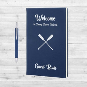 Personalized Lake House Guest Book | Vegan Leather Journal | Vacation Rental Home | Airbnb Guest Book | Custom Cabin Guestbook | Beach House