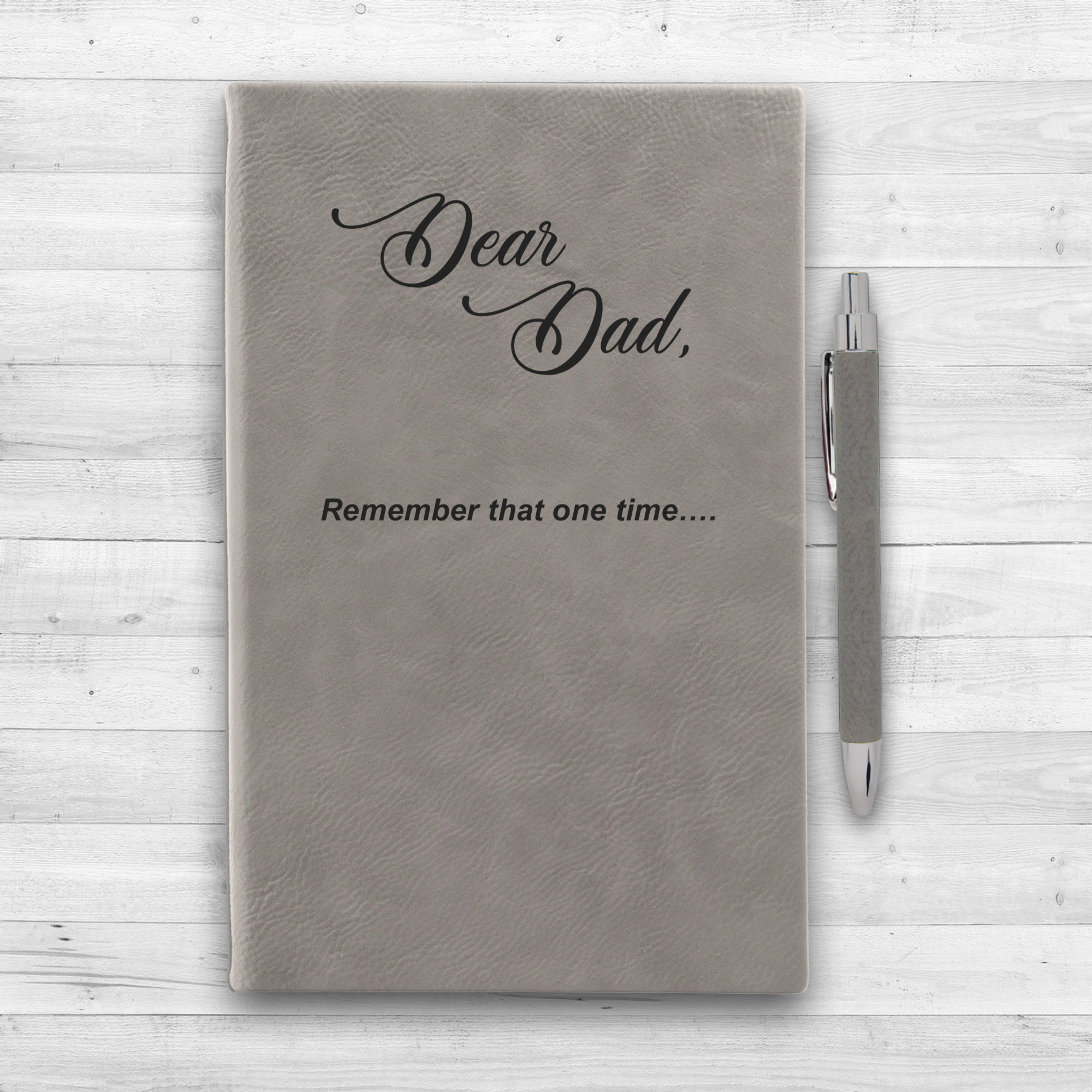 Grief Journal | Remembrance Journal | Memory Journal | Dear Dad | Personalized Vegan Leather Journal for Loved One | Celebration of Life