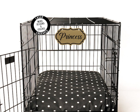 Dog Crate Name Plate Crate Pet Tag Doghouse Sign Kennel Pet Name Pet ID Plaque Pet Name Tag Pet Cage Name Sign Horse Stall Etsy