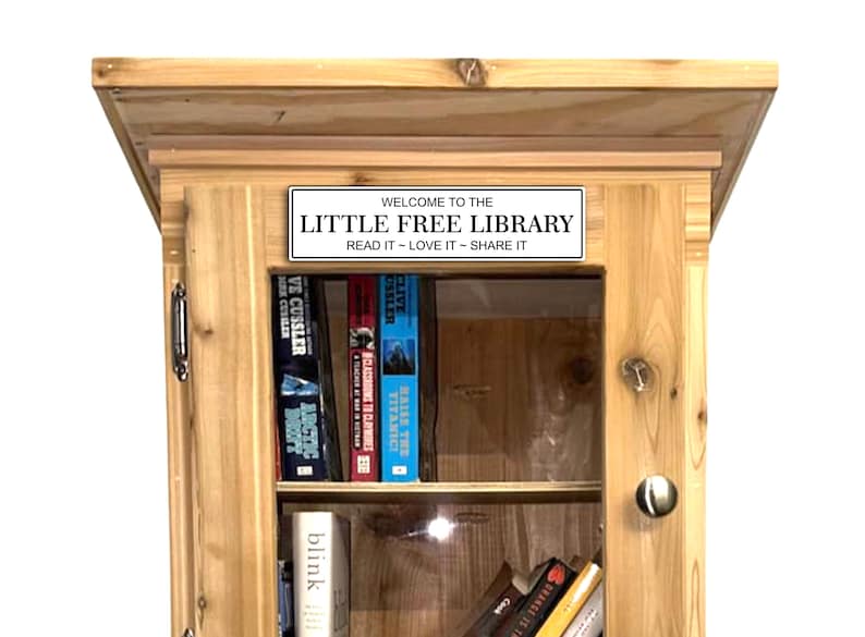 Custom Little Free Library Sign, Personalized Outdoor Book Exchange ...
