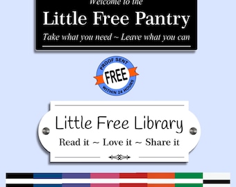 Custom Little Free Library Sign, Custom Wording, Book Exchange Sign, Neighborhood Exchange, Little Pantry Sign, Craft Exchange Sign Plaque