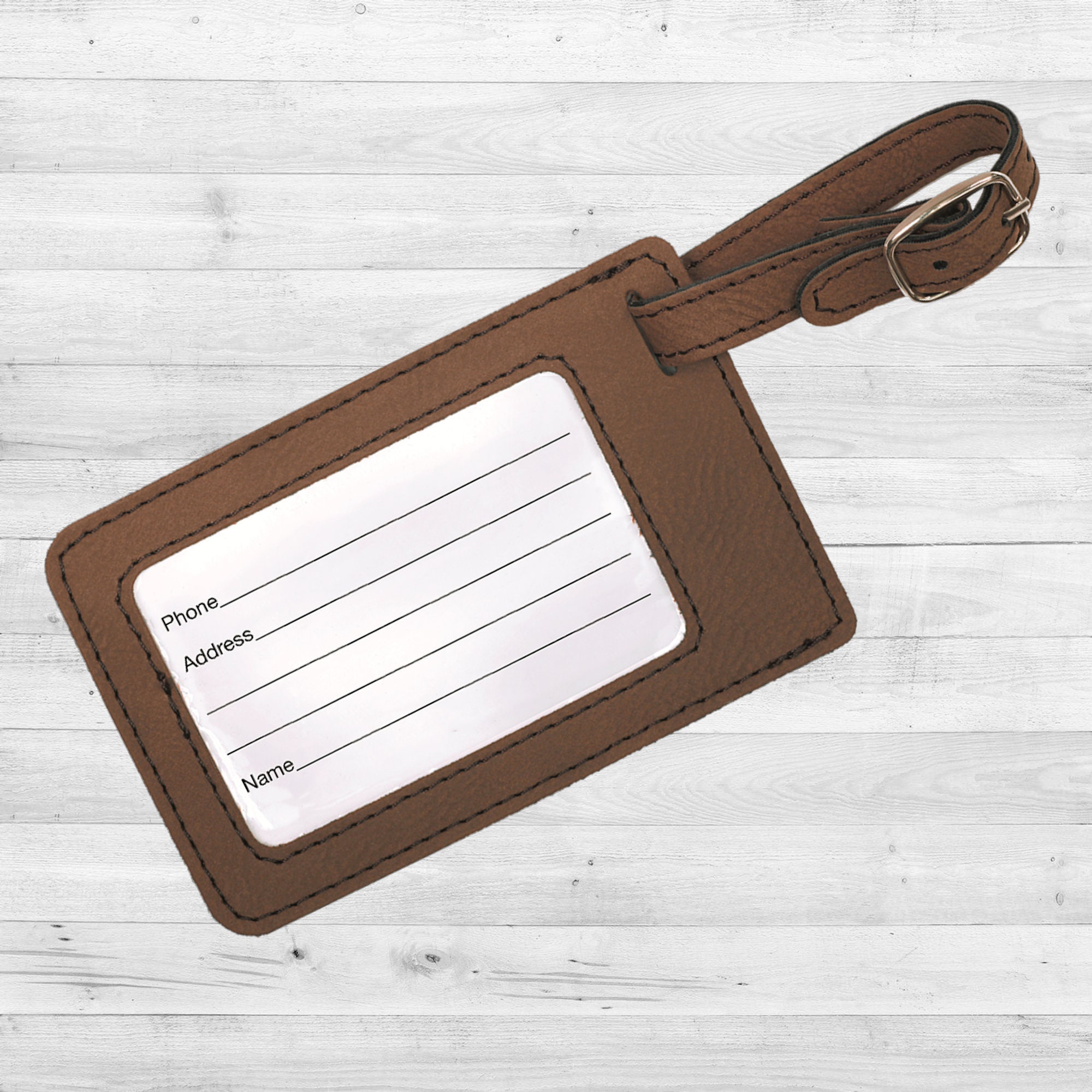 Custom Vegan Leather Luggage Tag Personalized Luggage Tag Etsy UK