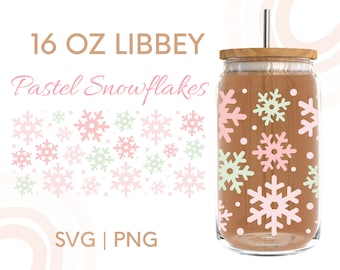 Weihnachten Glas wickeln, Schneeflocken, Libbey Wrap, Urlaub, Weihnachten, Libbey, Weihnachten Clip Art, Pastell Weihnachten Dosen wickeln