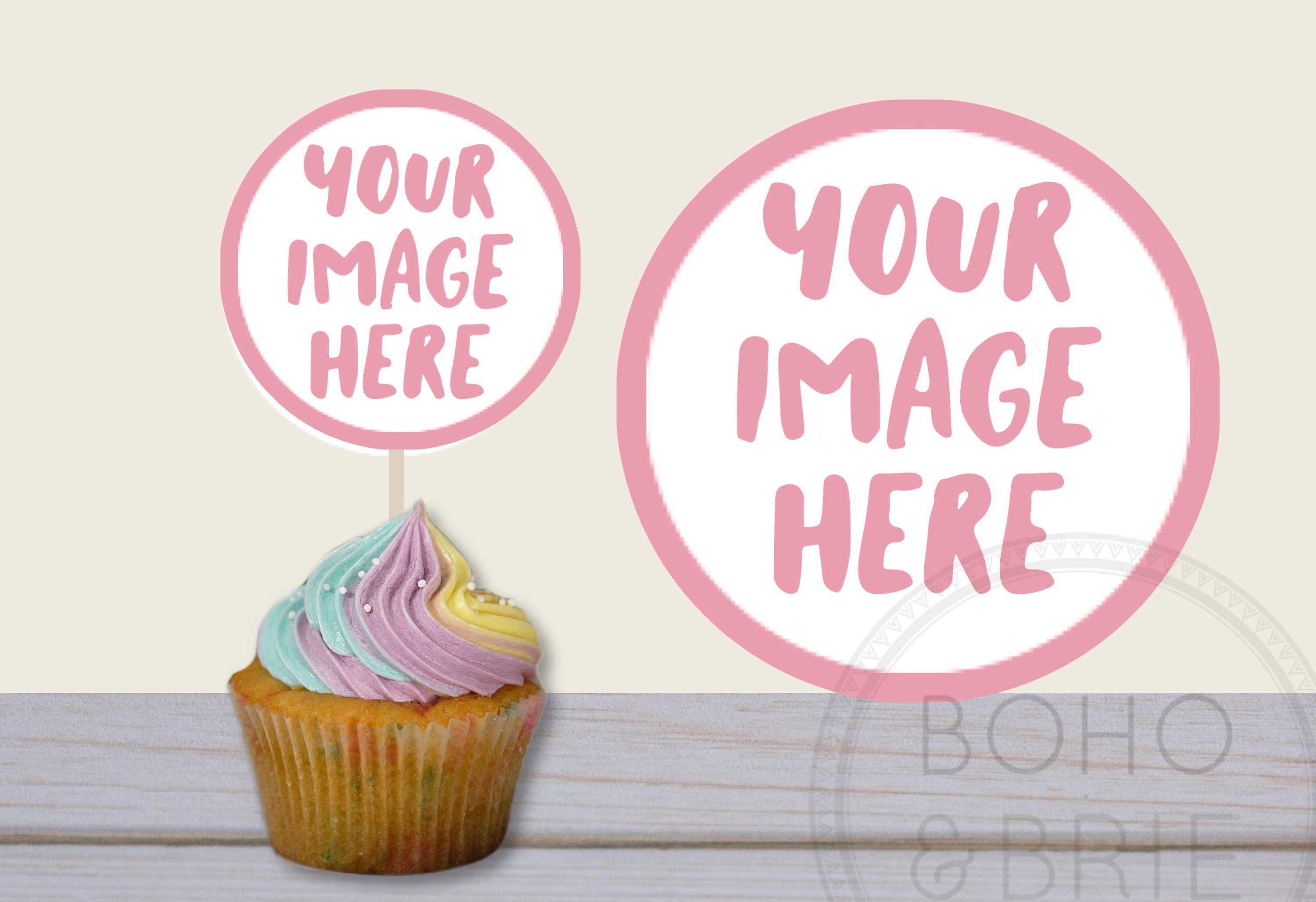 Download Cupcake Topper Mockupmockupcupcake Toppers Mock Upcupcake Etsy