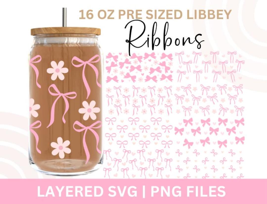 Libbey Glass Can,libbey Can Ribbons Svg,libbey Glass Svg, Libbey Glass ...