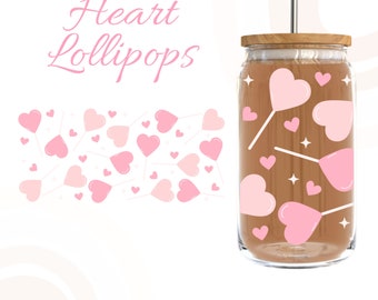 Valentines  Libbey Glass Wrap,Beer Glass svg,Love Ice-Cream Libbey Glass Svg, Libbey Glass,Heart Lollipops Libbey Glass,Valentines svg